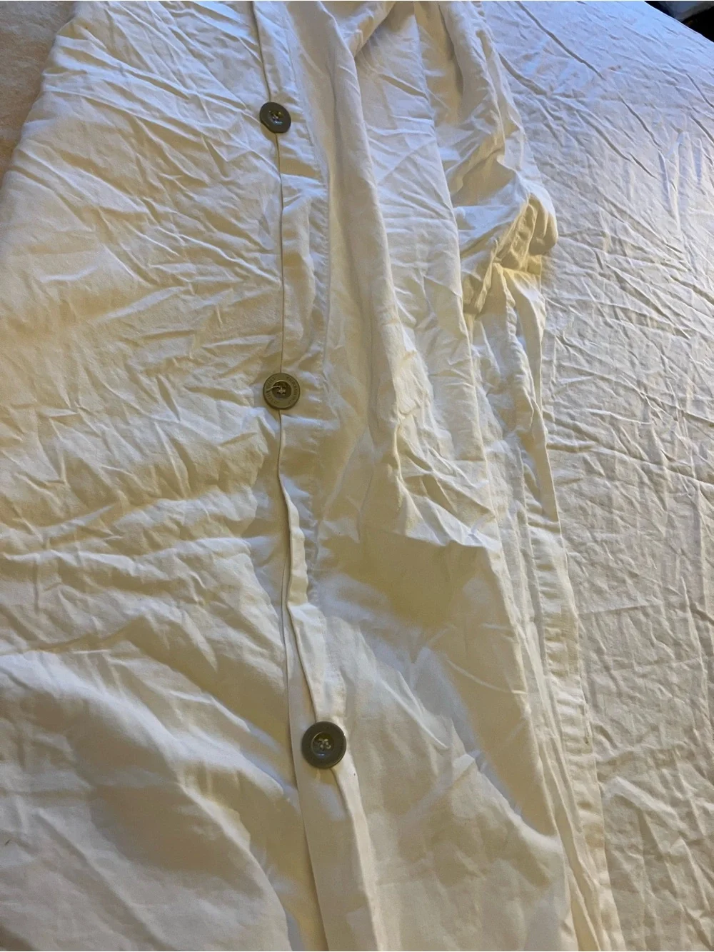 100% Cotton King size  duvet from threshold target button closure